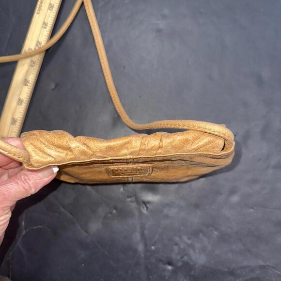 Fossil Boho Brown Leather Crossbody Bag Purse Key Adjustable Vintage Y2K - Picture 13 of 14